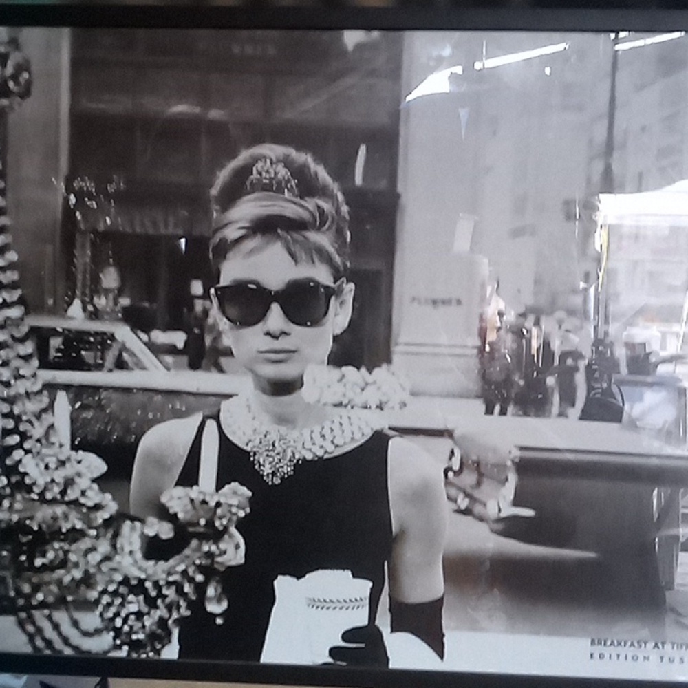 Framed poster/picture of breakfast at Tiffany's